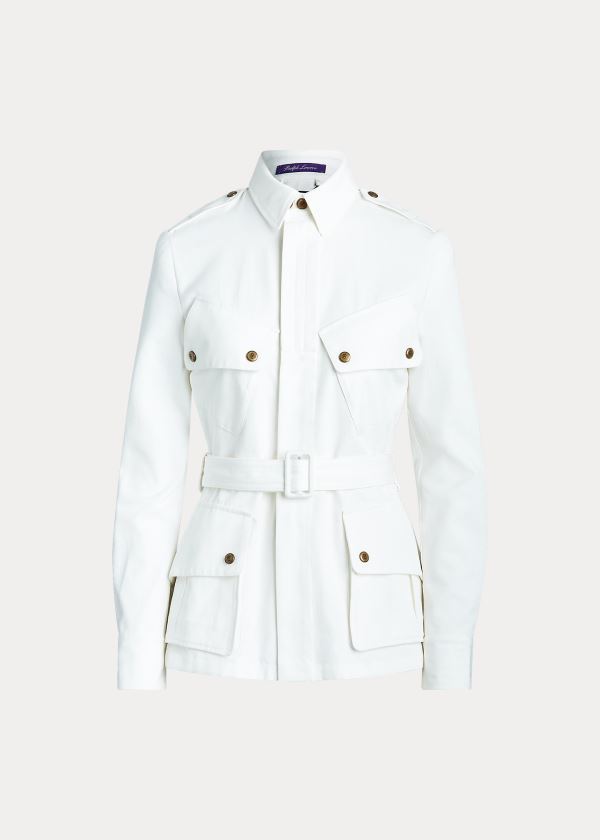 Ralph Lauren Lydie Belted Lærred Jakke Dame Danmark (QSFMH0319)